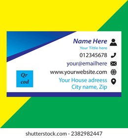 Branding business card with blue cars