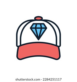 Branding Cap icon in vector. Illustration