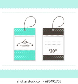 Branding For The Children's Clothing Store. Logo, Price Tag. Vector Illustration In Cartoon Style