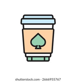 Branding Kaffeetasse Symbol Vektorgrafik