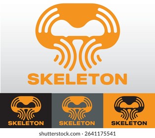 Branding concept centered around a skull motif for company use.