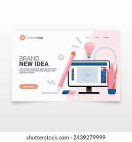 Branding concept landing page vector design in eps 10
