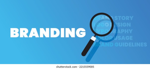 Branding Concept Minimal Typography Vector illustration banner and background