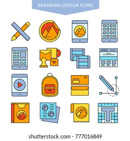 branding design and brand identity icons