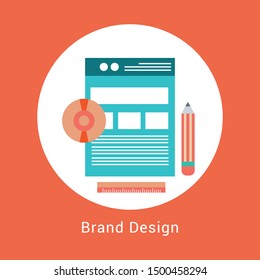 Branding design concept. Typographic poster. Branding concepts for web banner and printed materials