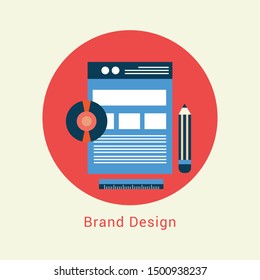 Branding design concept. Typographic poster. Branding concepts for web banner and printed materials