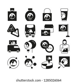 branding design icons set