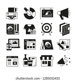 branding design icons set