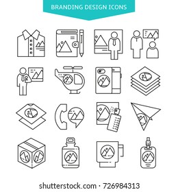 branding design icons set