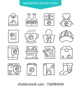 branding design icons set