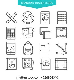 branding design icons set
