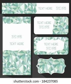 Branding design mosaic set. 