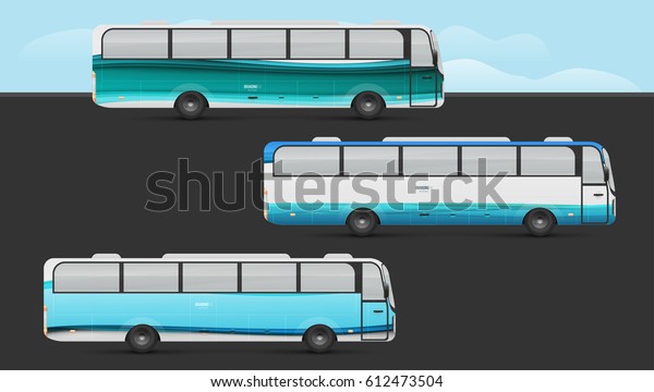 Branding design of passenger bus.\
Templates for transport.  Mock up for advertising and corporate\
identity. Graphics elements for business or\
inspiration.