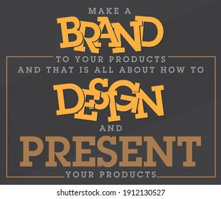 Branding design presentation for products and services
