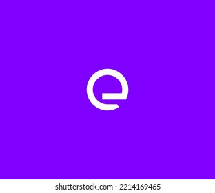 E-Letter-Logo, Vektorvorlage Abstraktes Monogramm-Symbol