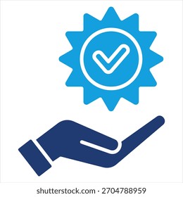 Ilustração do vetor de ícone azul plano da marca