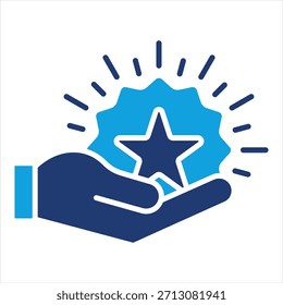 Branding Flat Blue Icon Vector Illustration