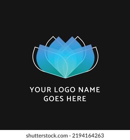 Plantilla para el logotipo de la hoja de flores de promoción de marca