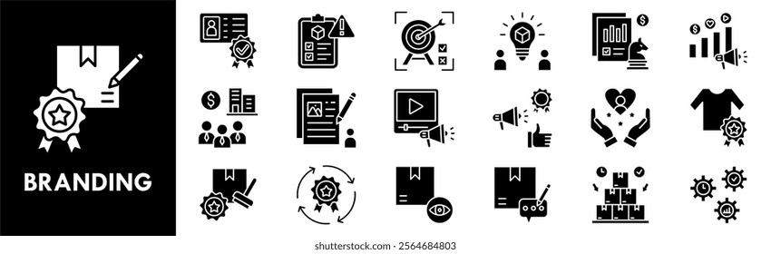  Branding icon collection set. Containing design business, brand, design, concept, identity, marketing