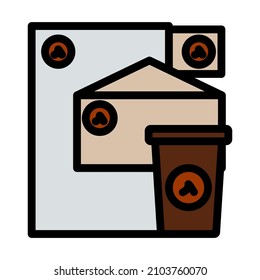 Branding Icon. Editable Bold Outline With Color Fill Design. Vector Illustration.