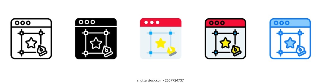 Icono de marca Ilustración vectorial de estilo múltiple