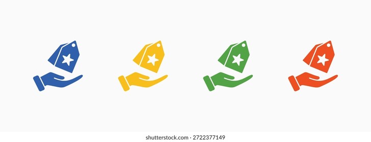 Conjunto de ícones de marca Coleção de vários estilos de cor