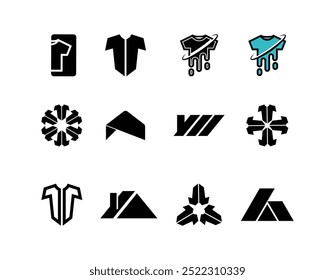 Branding icon set. Containing marketing, product, brand value, design, logo, brand development, social media, advertising and loyal customers icons. Solid icon