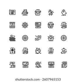 Branding icon set editable Stroke.