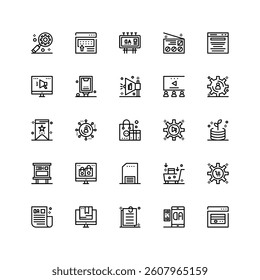 Branding icon set editable Stroke.