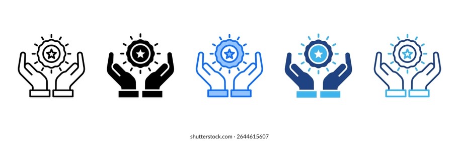 Branding icon set multiple style collection