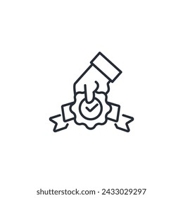branding icon. vector.Editable stroke.linear style sign for use web design,logo.Symbol illustration.