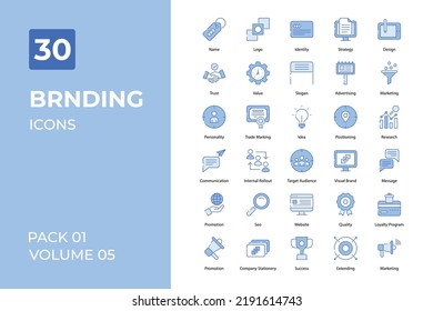 Branding icons collection. Set contains such Icons as decorative, design, development, and more