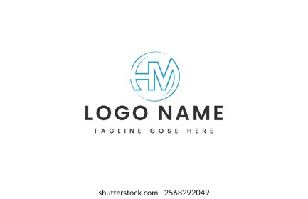 Branding Identity Business letter hm logo Vector