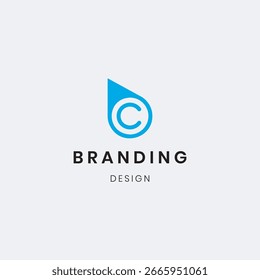 Design des kreativen "CB"-Logos