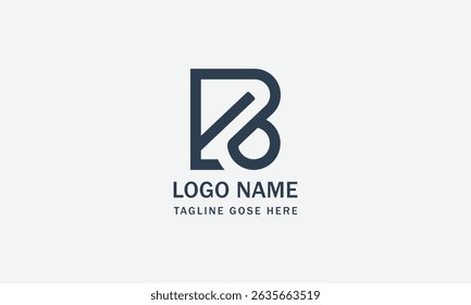 Branding identity colorful letter lb icon logo design