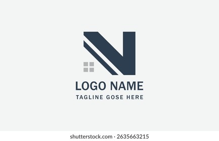 Branding identity colorful letter n icon logo design