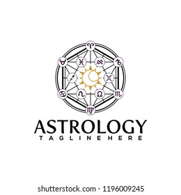 Branding Identity Corporate Astrology Vector Logo Design