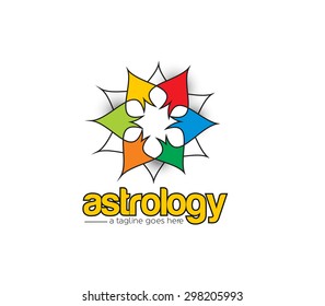 Branding Identity Corporate Astrology vector logo design 