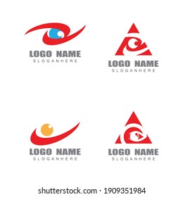 Branding Identity Corporate Eye Care vector logo design