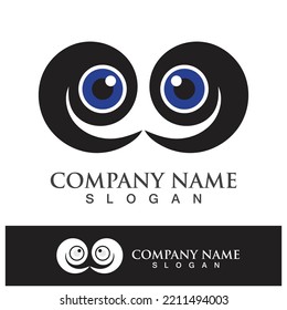 Branding identity corporate eye care vector logo design