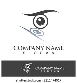 Branding identity corporate eye care vector logo design