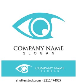 Branding identity corporate eye care vector logo design