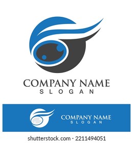 Branding identity corporate eye care vector logo design