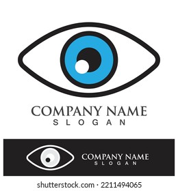 Branding identity corporate eye care vector logo design