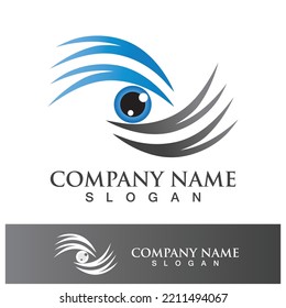 Branding identity corporate eye care vector logo design