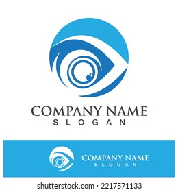 Branding identity corporate eye care vector logo design