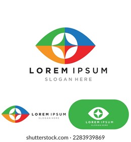 Branding Identity Corporate Eye Care vector logo design
