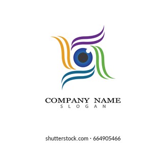 Branding Identity Corporate Eye Care vector logo design