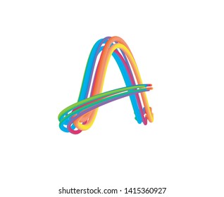 Branding Identity Corporate vector 3d logo A design. Vector Illustration.