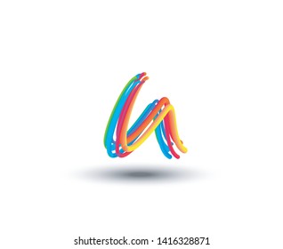 Branding Identity Corporate vector 3d logo A design. Vector Illustration.